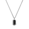 Black Diamond Pave Tag Necklace