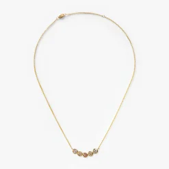 2 Carat Desert Diamond Curved Bar Necklace