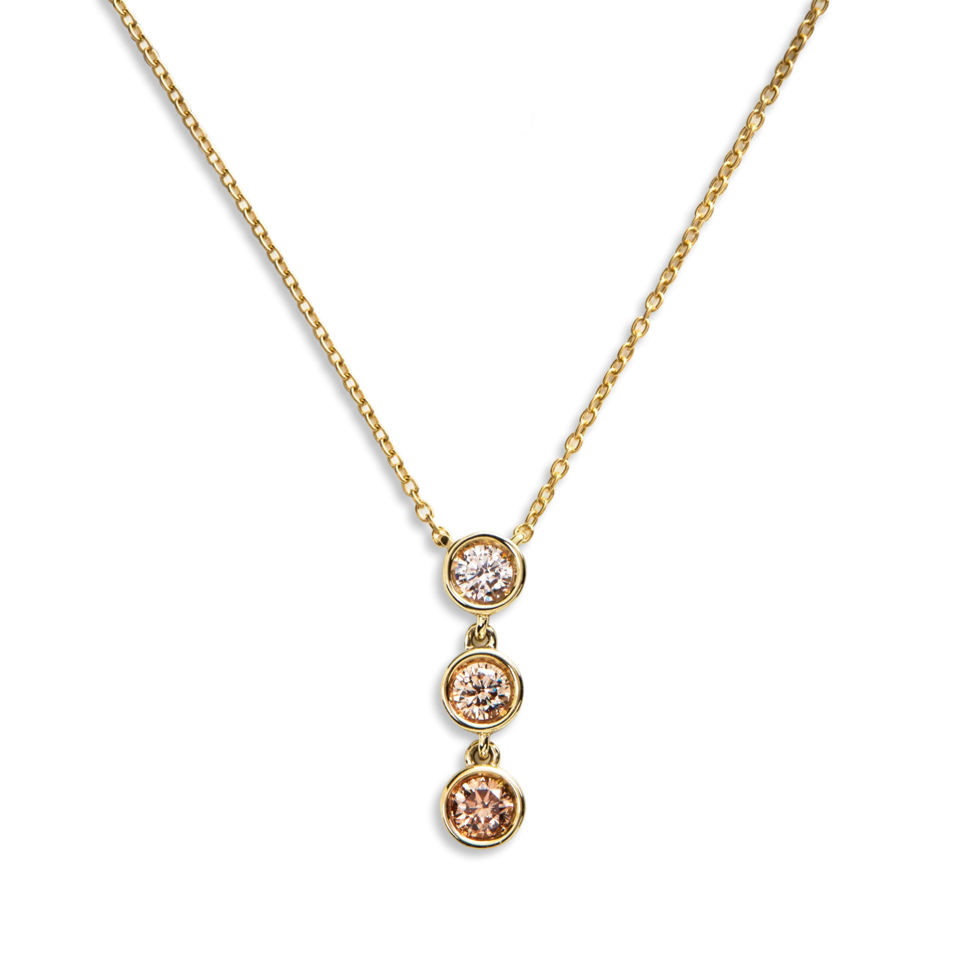 0.33 Carat Desert Diamond Drop Pendant Necklace