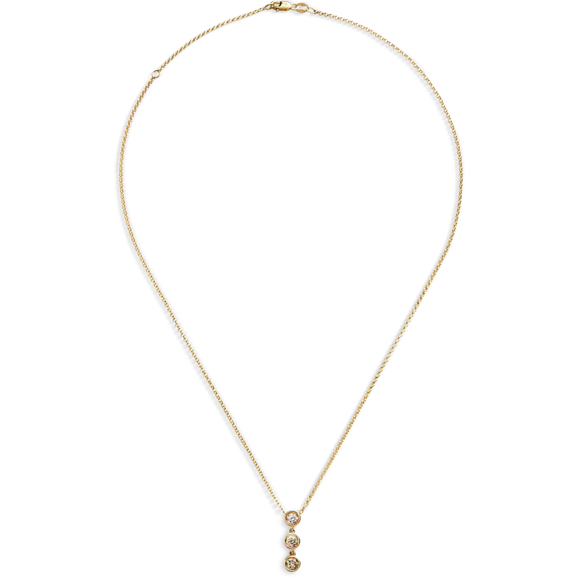 0.33 Carat Desert Diamond Drop Pendant Necklace