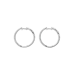 1 Carat Diamond Hoop Earrings