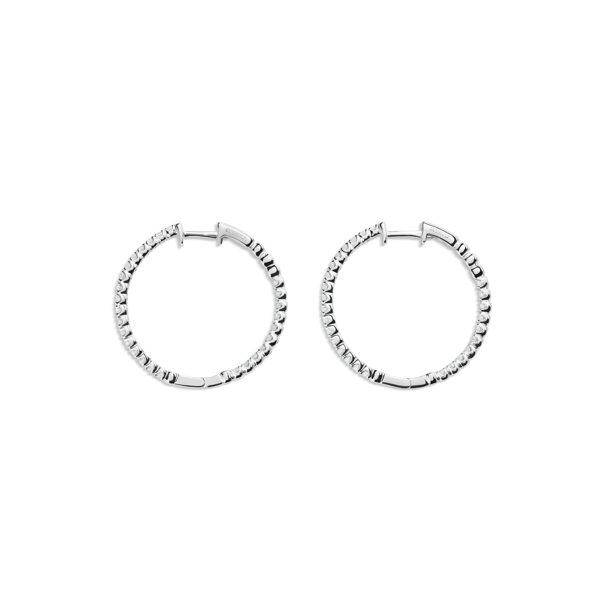 1 Carat Diamond Hoop Earrings