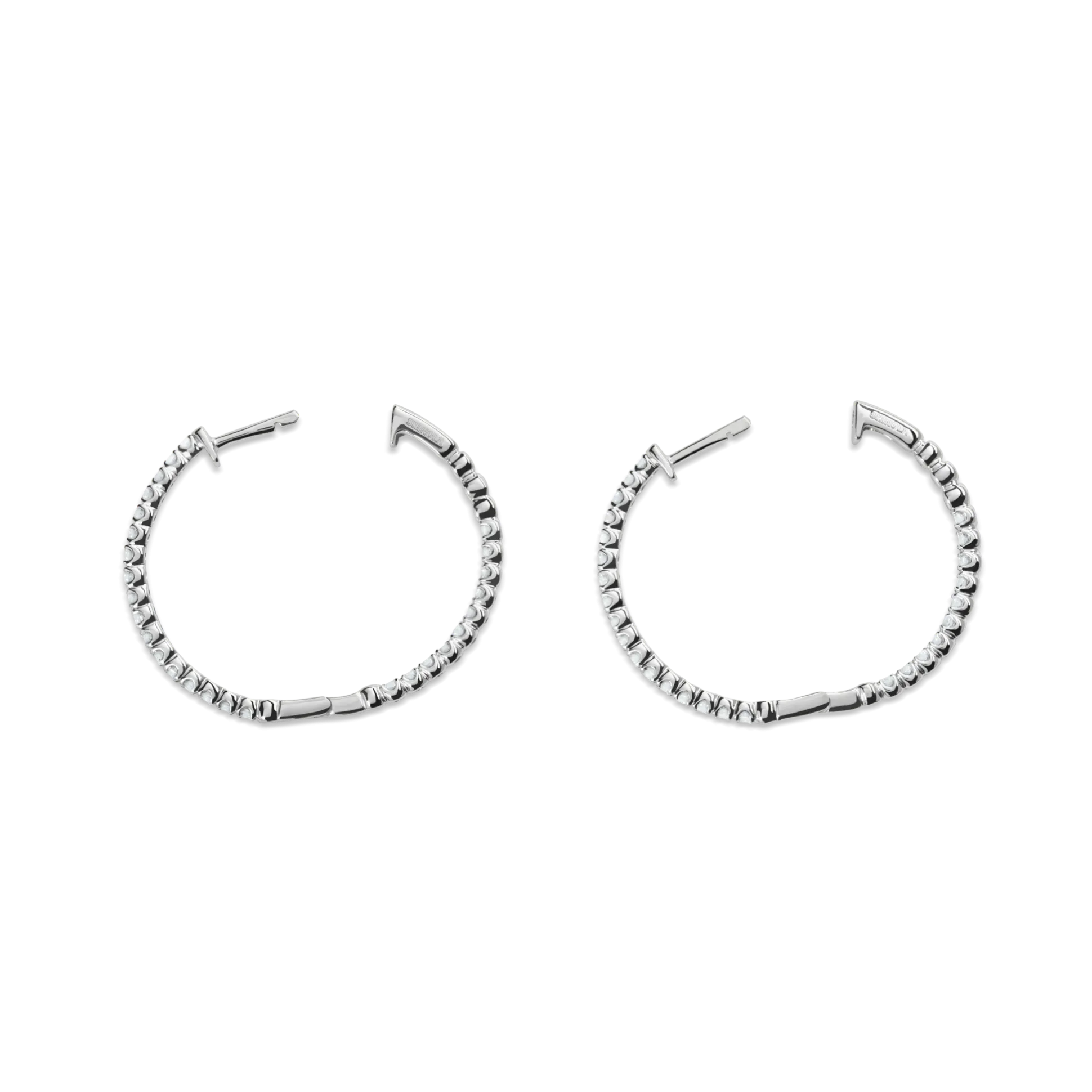 1 Carat Diamond Hoop Earrings