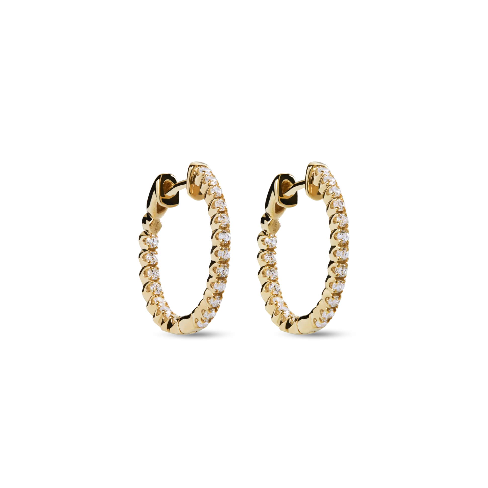 1/2 Carat Diamond Hoop Earrings