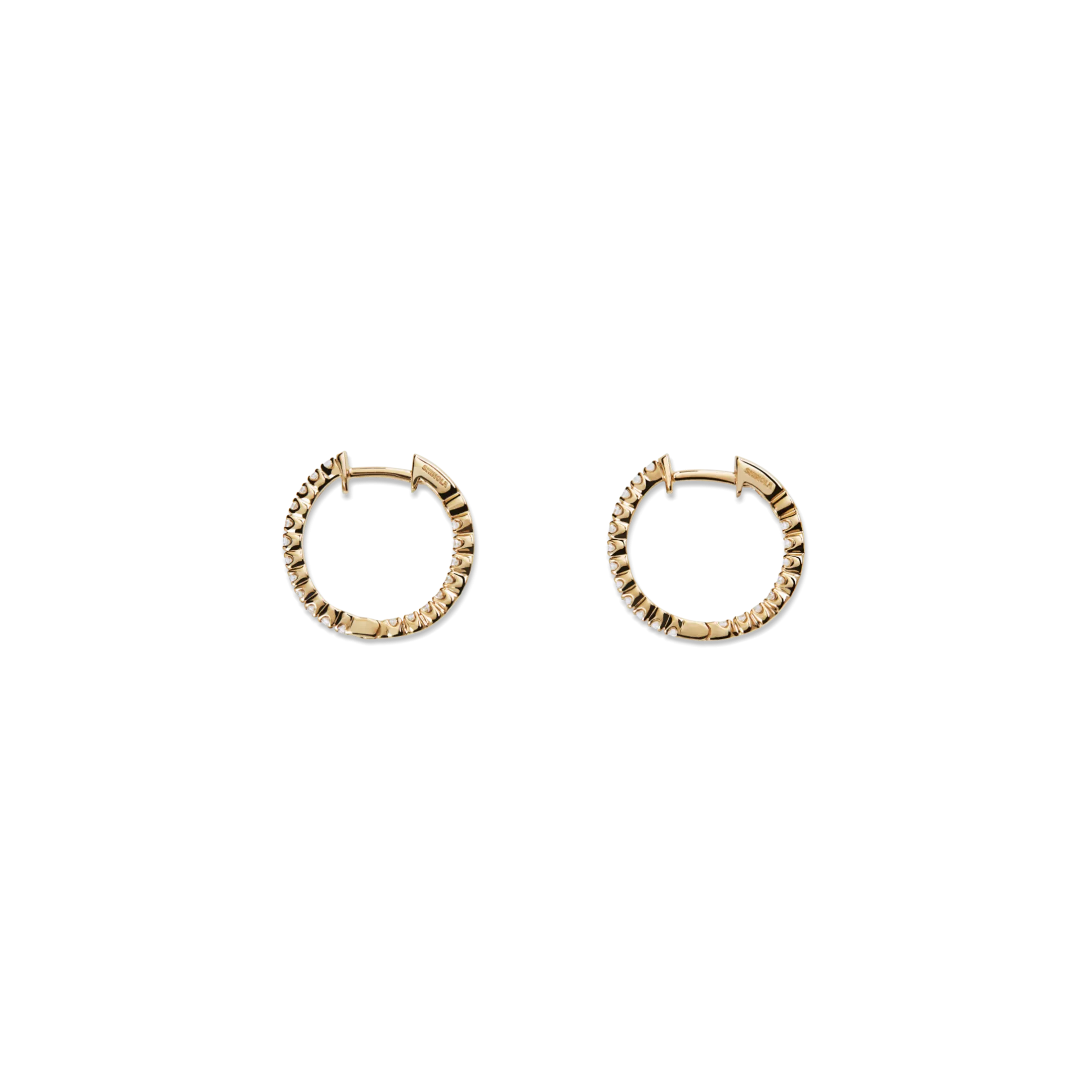 1/2 Carat Diamond Hoop Earrings