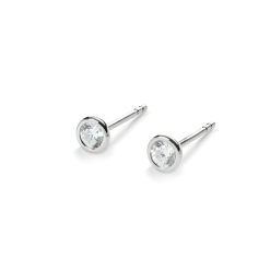 1/4 Carat Round Diamond Bezel Studs