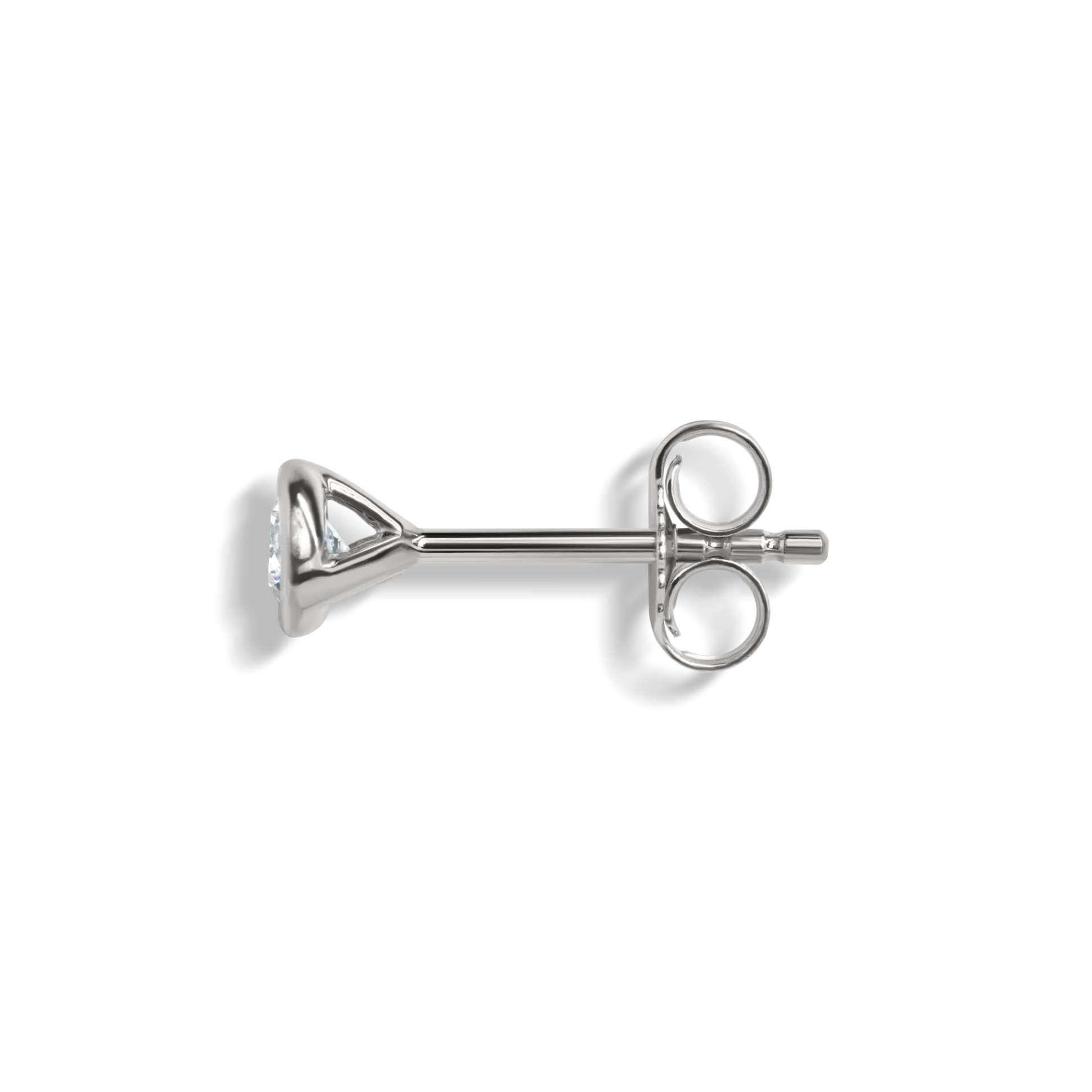 1/4 Carat Round Diamond Bezel Studs
