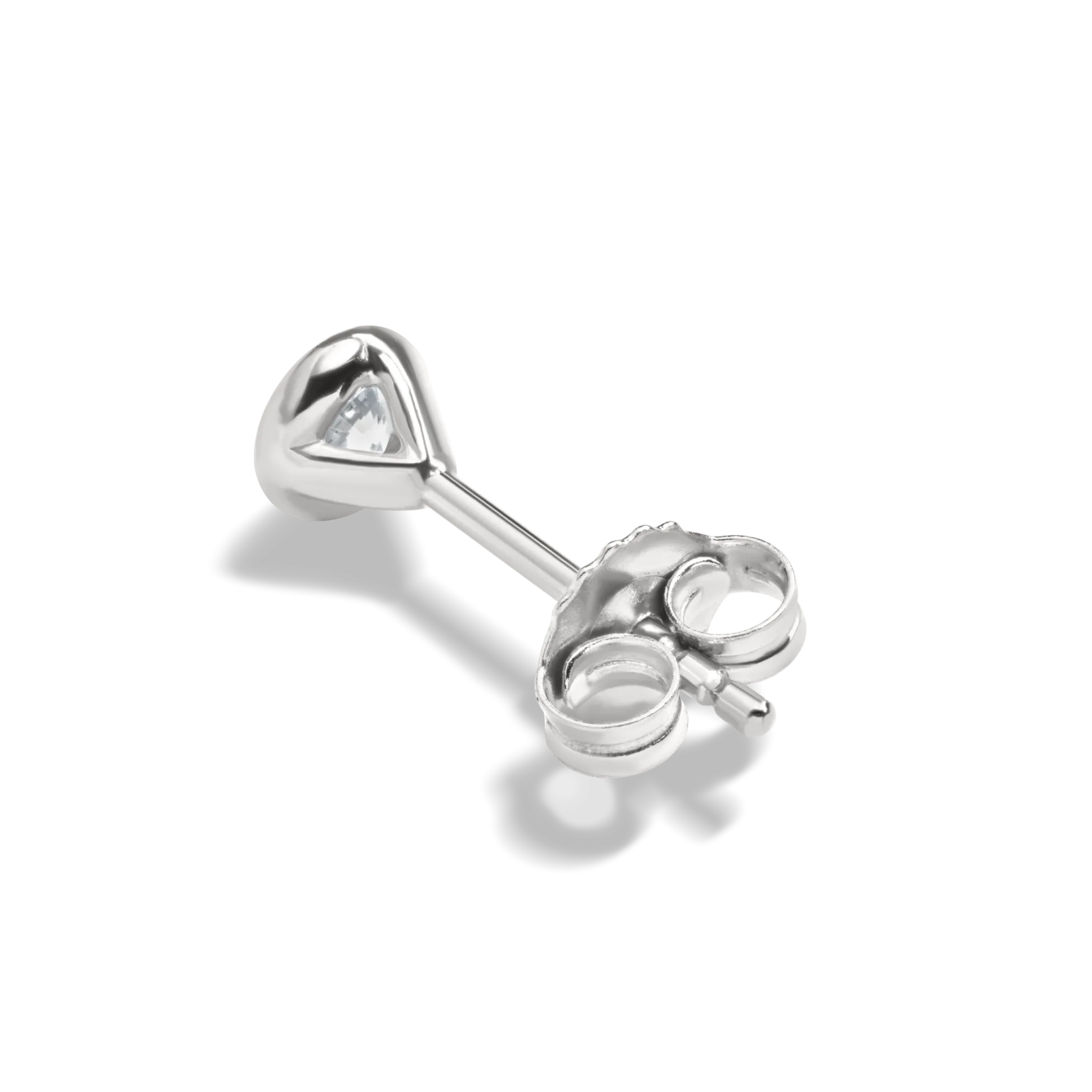 1/4 Carat Round Diamond Bezel Studs