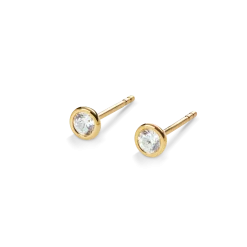 1/4 Carat Round Diamond Bezel Studs
