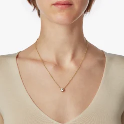 1 Carat Round Diamond Necklace