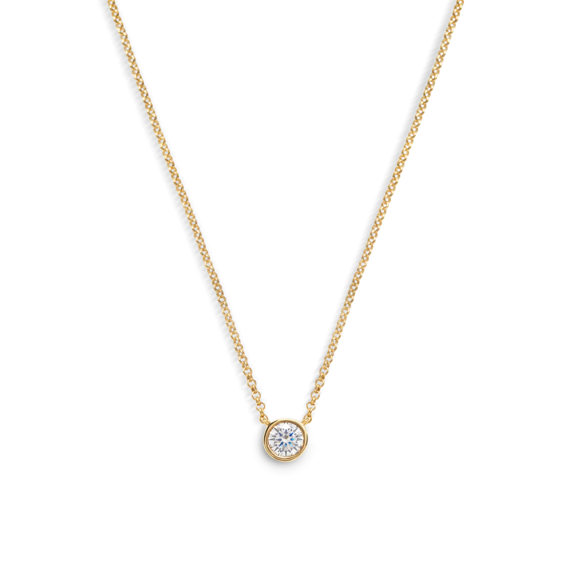 1/2 Carat Round Diamond Necklace
