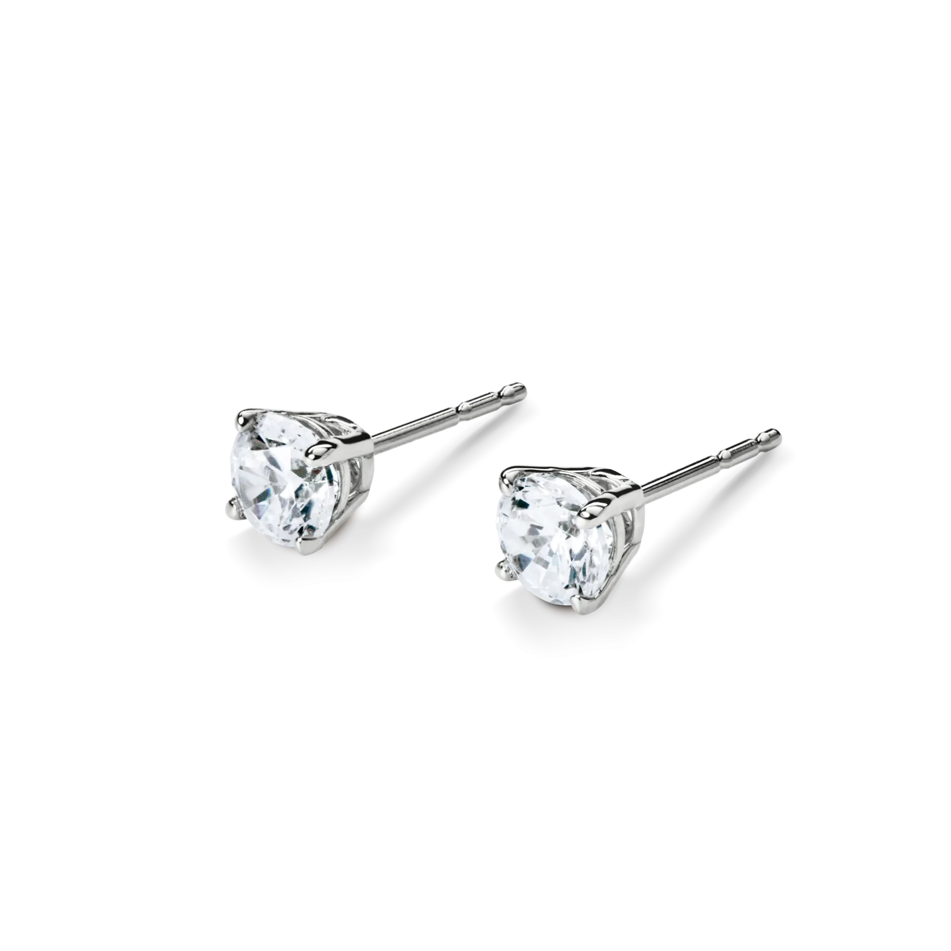 1 Carat Round Diamond Studs