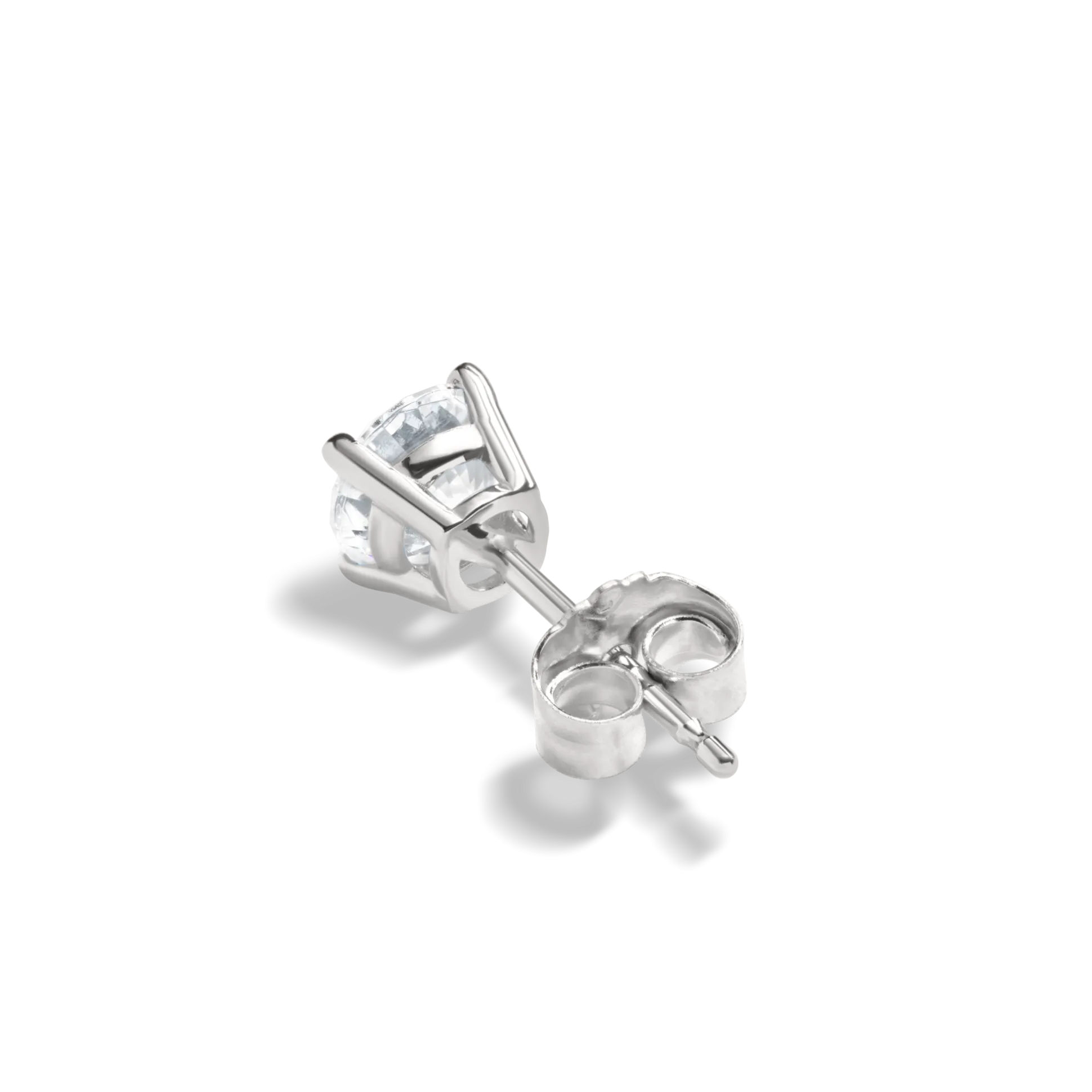 1 Carat Round Diamond Studs