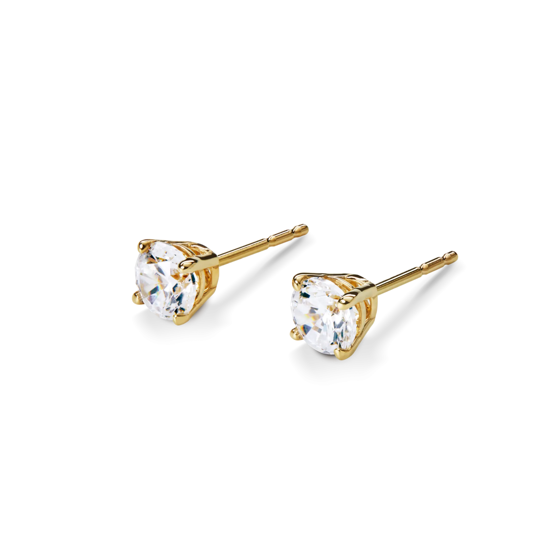 1 Carat Round Diamond Studs