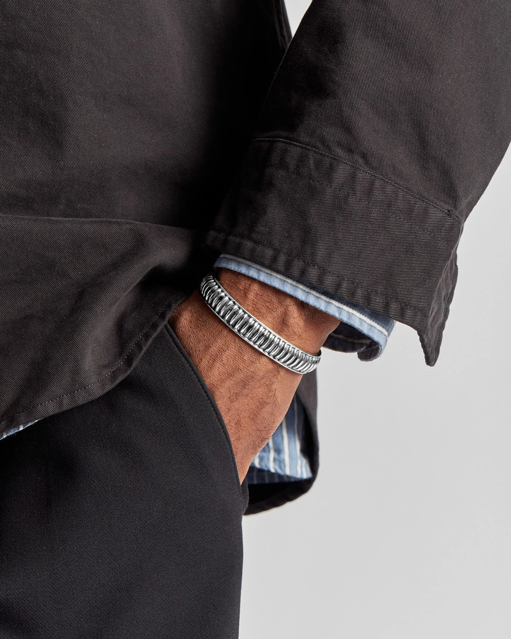 Coin Edge Cuff Bracelet