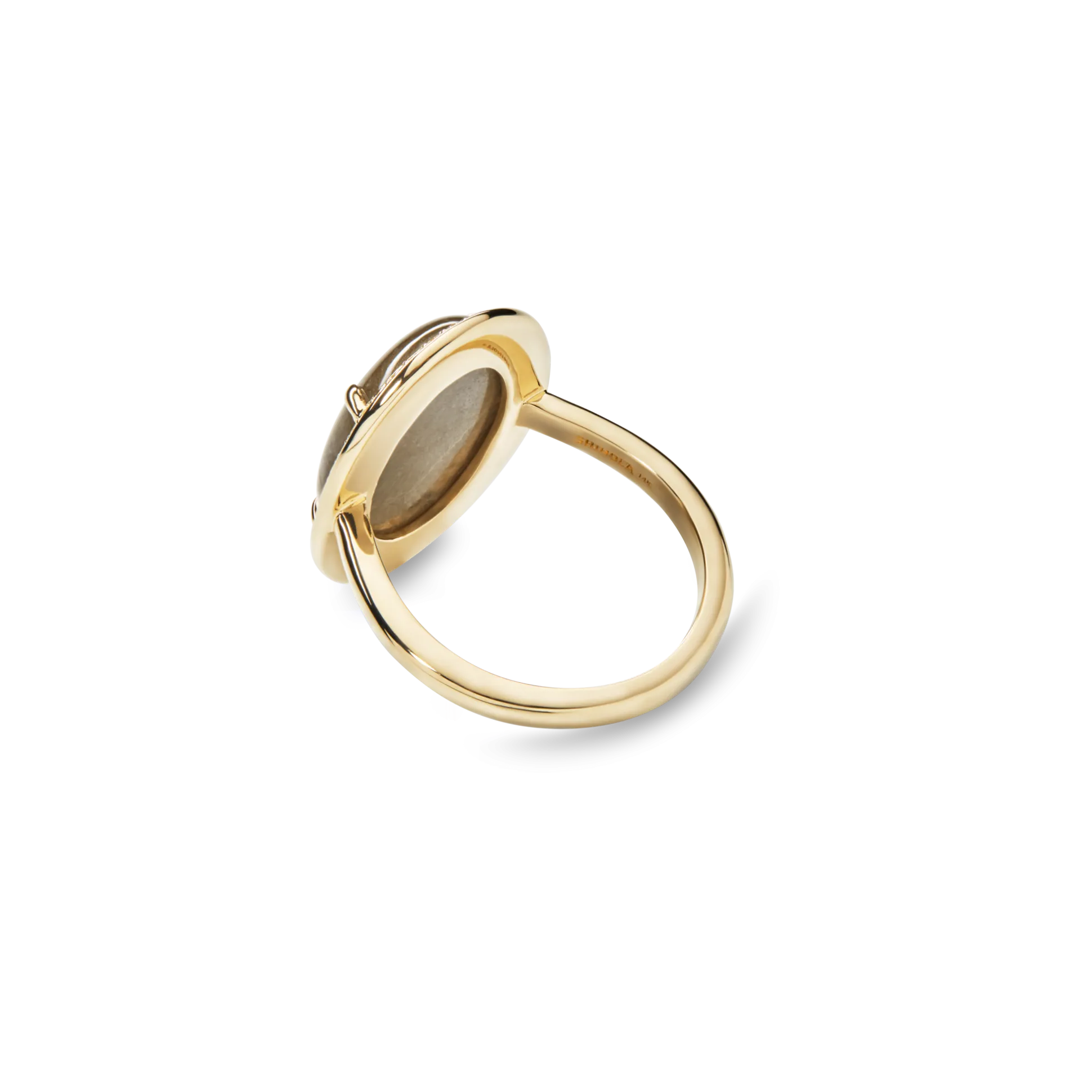 Diamond Pave Oval Petoskey Ring