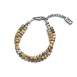 Double Row Petoskey Beaded Bracelet