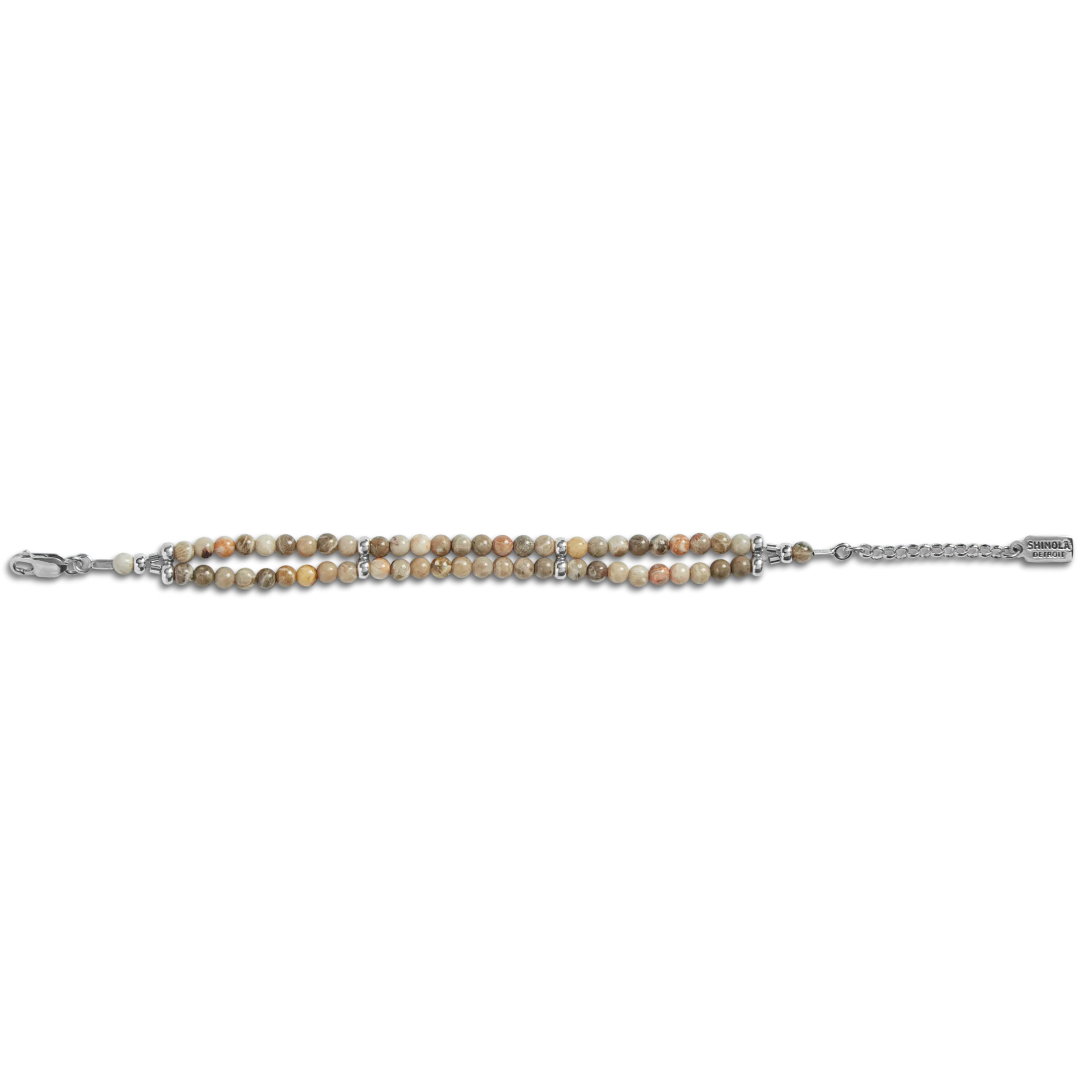 Double Row Petoskey Beaded Bracelet