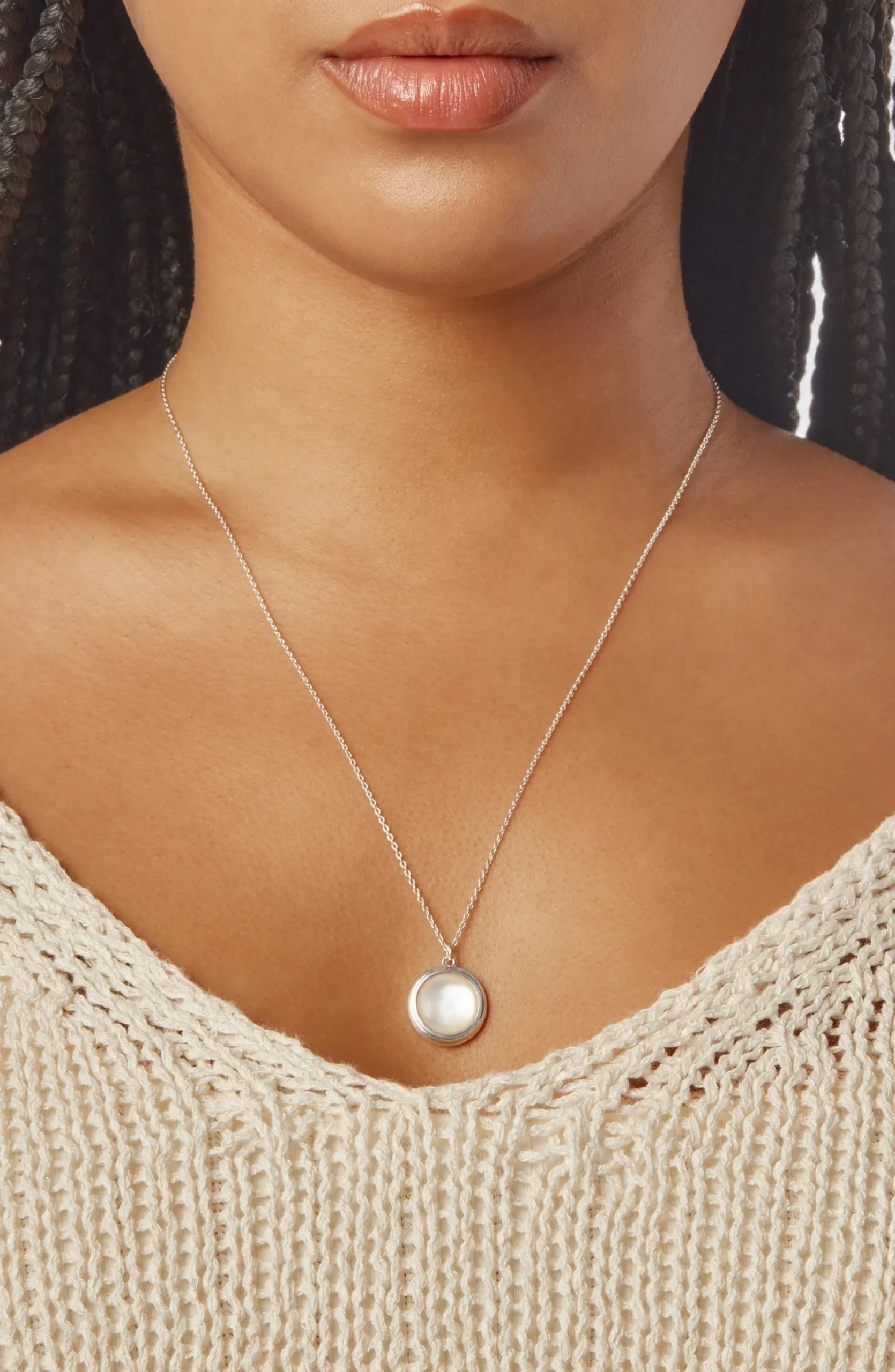 Heirloom Mother of Pearl Pendant Necklace