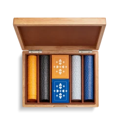 Lacquered Wood Poker Set