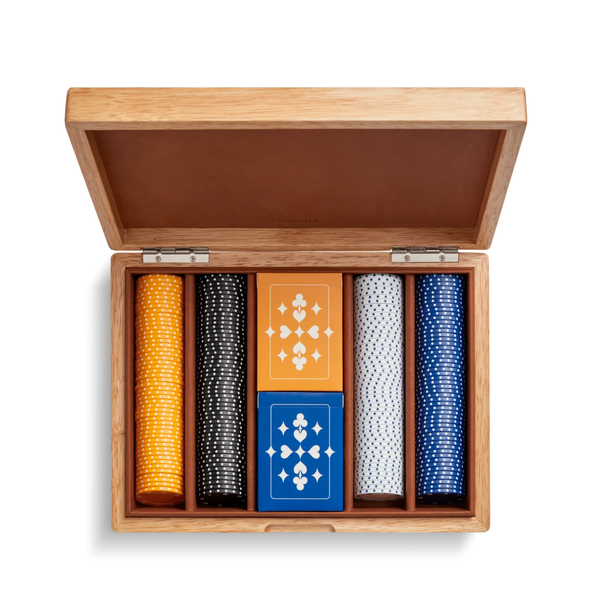 Lacquered Wood Poker Set