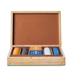 Lacquered Wood Poker Set