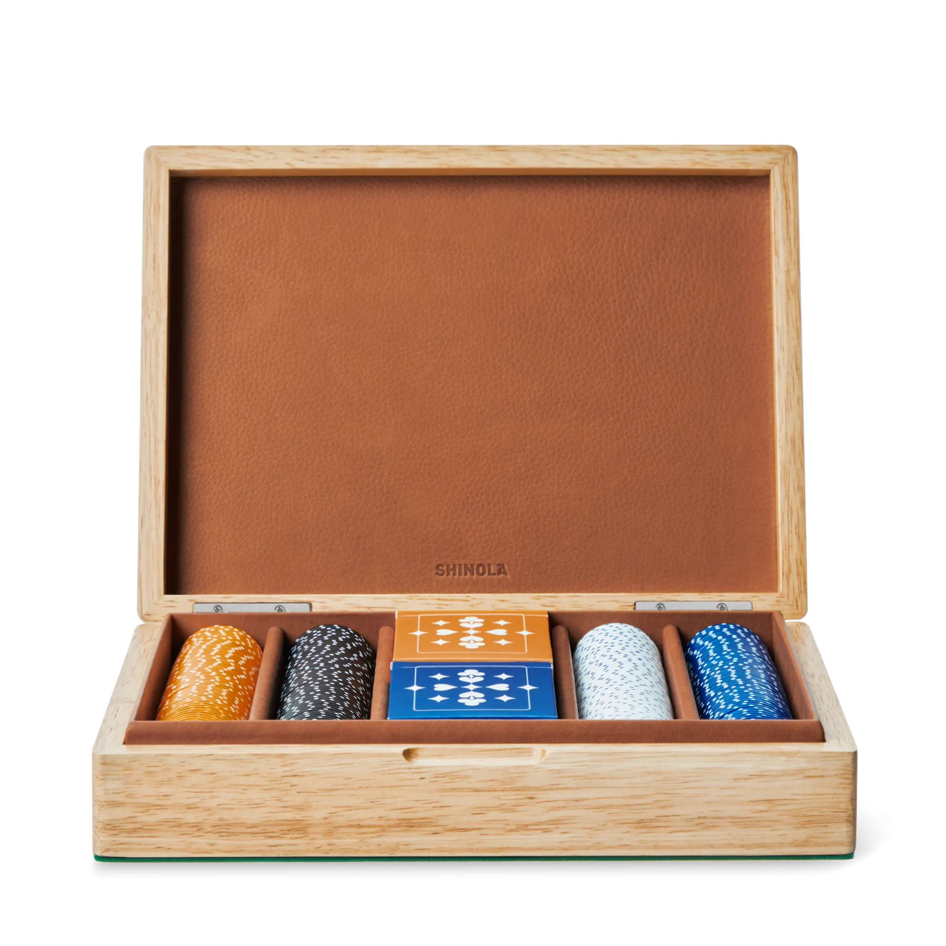 Lacquered Wood Poker Set