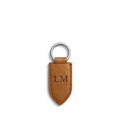 Leather Monogram Key Fob