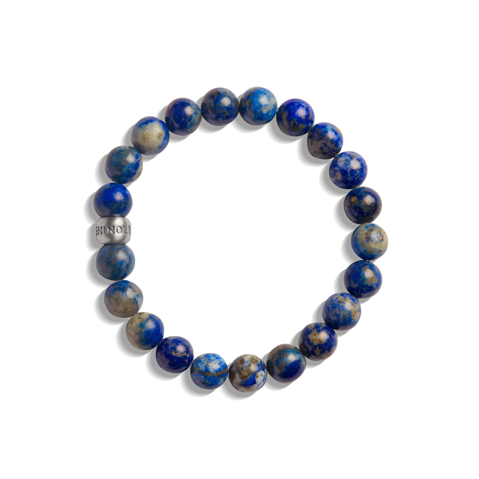 8mm Beaded Lapis Bracelet