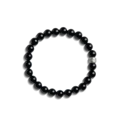 8mm Beaded Onyx Bracelet