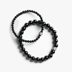 8mm Beaded Onyx Bracelet