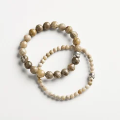 8mm Beaded Petoskey Bracelet
