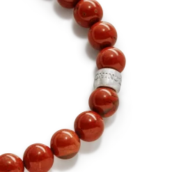 8mm Beaded Red Jasper Bracelet