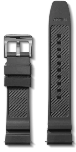 22mm Black Expandable Dive Rubber Watch Strap