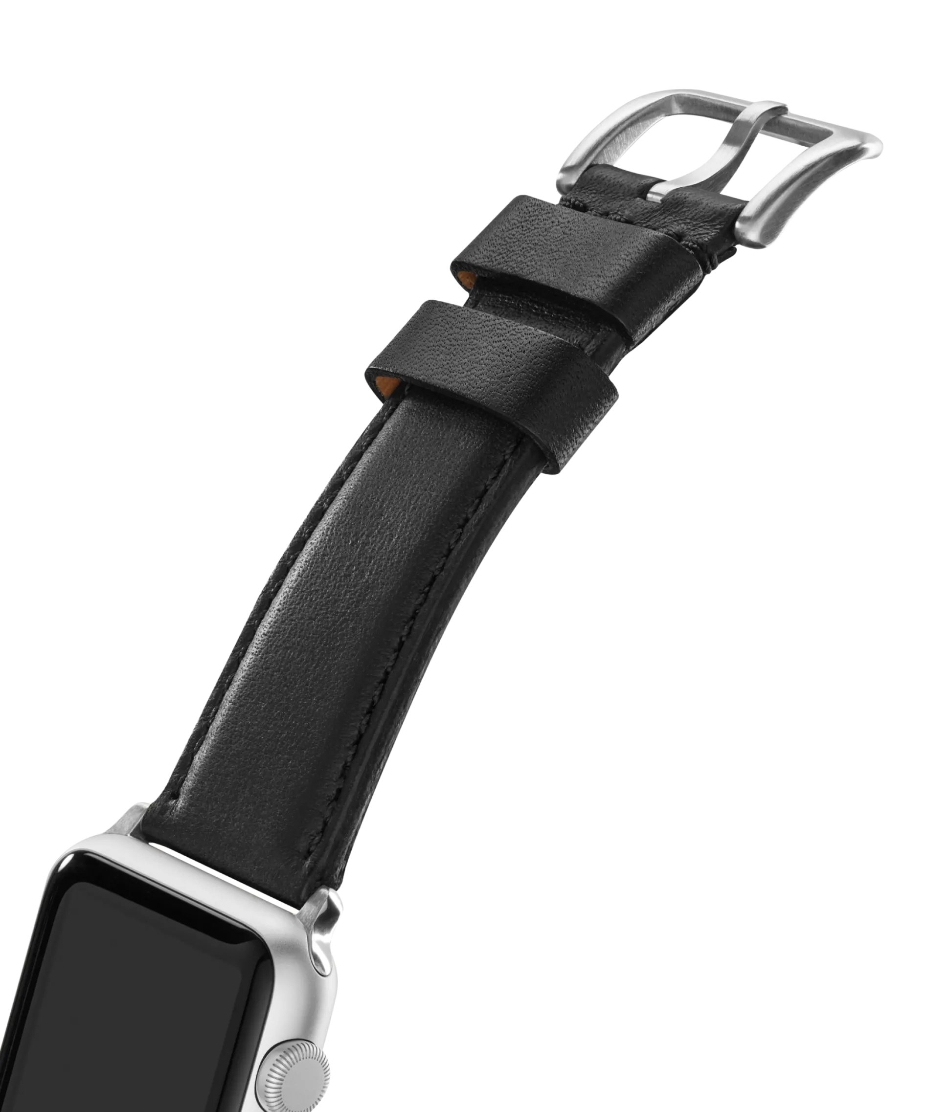 20mm Black Leather Apple Watch Strap