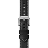 24mm Black Leather Watch Strap