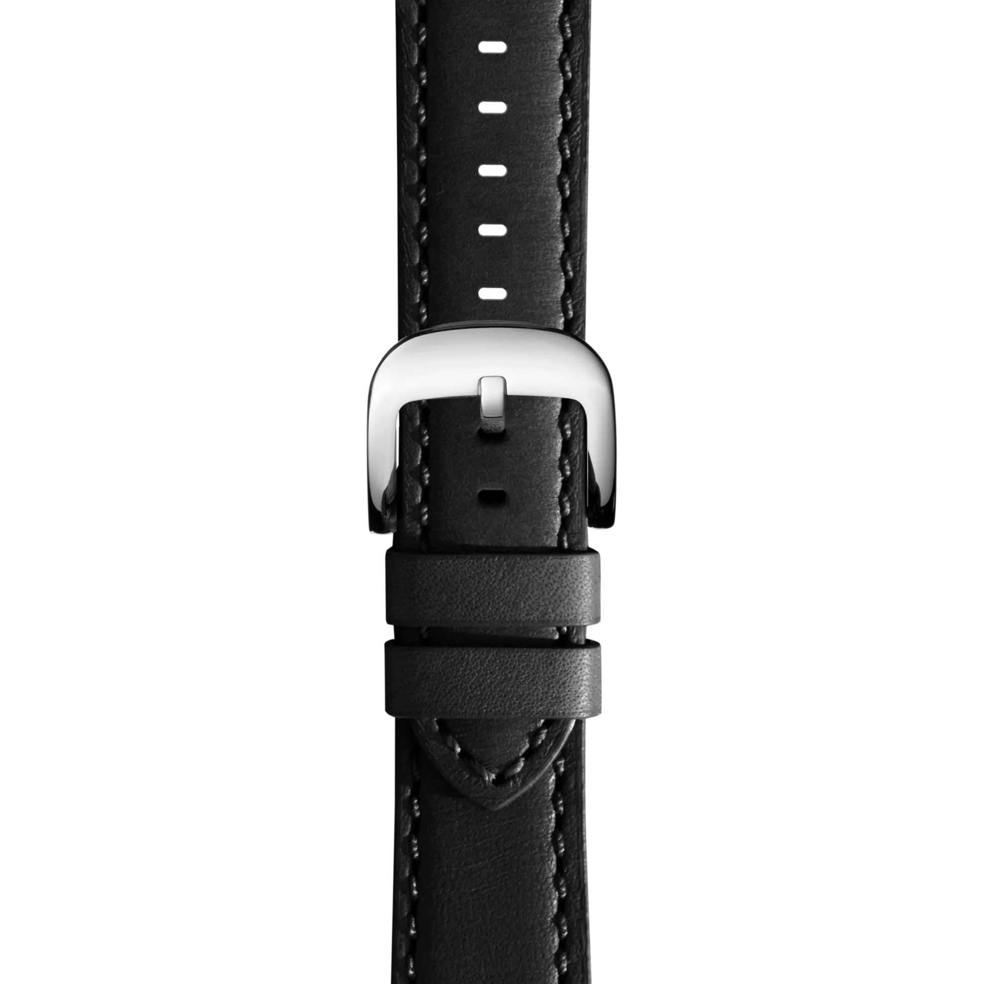 20mm Black Leather Watch Strap