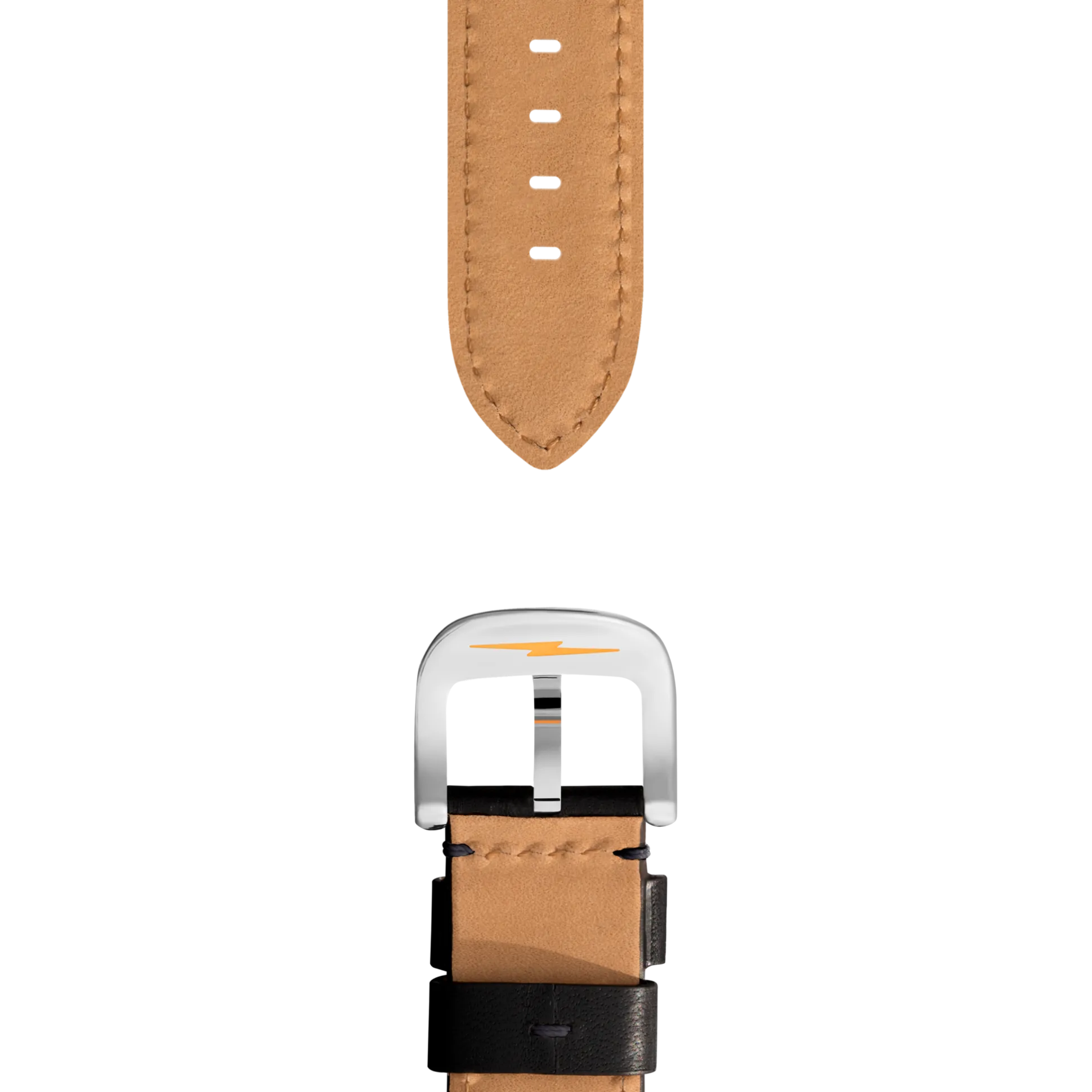 20mm Black Leather Watch Strap