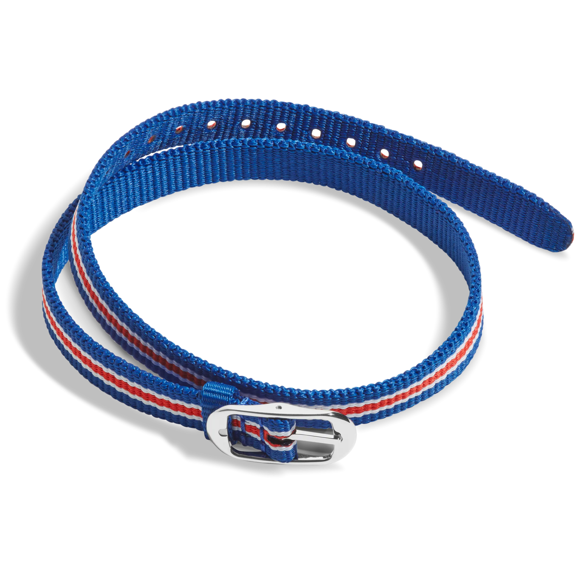 10mm Blue/White/Red Nylon Watch Strap