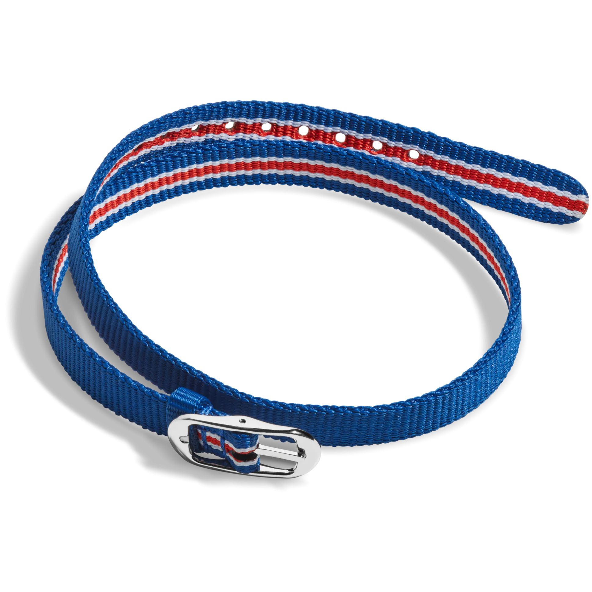 10mm Blue/White/Red Nylon Watch Strap