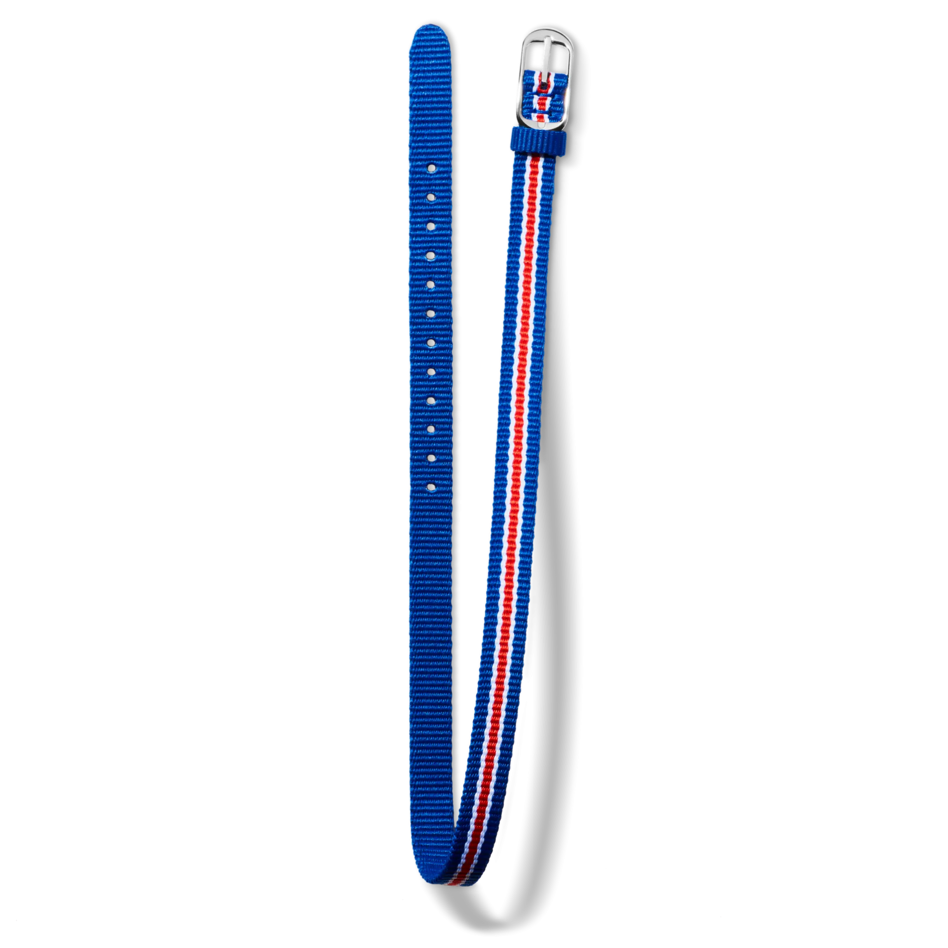 10mm Blue/White/Red Nylon Watch Strap