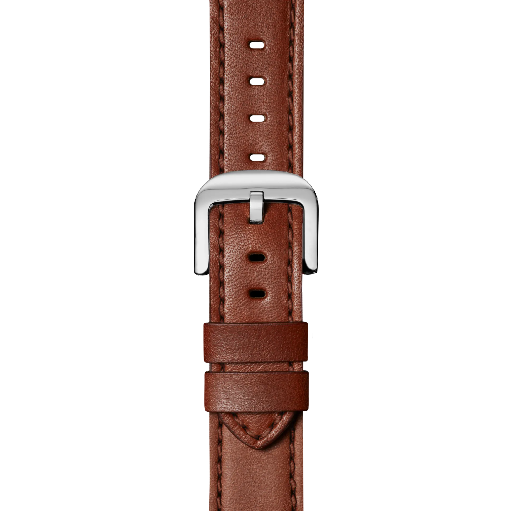 20mm Dark Cognac Leather Watch Strap