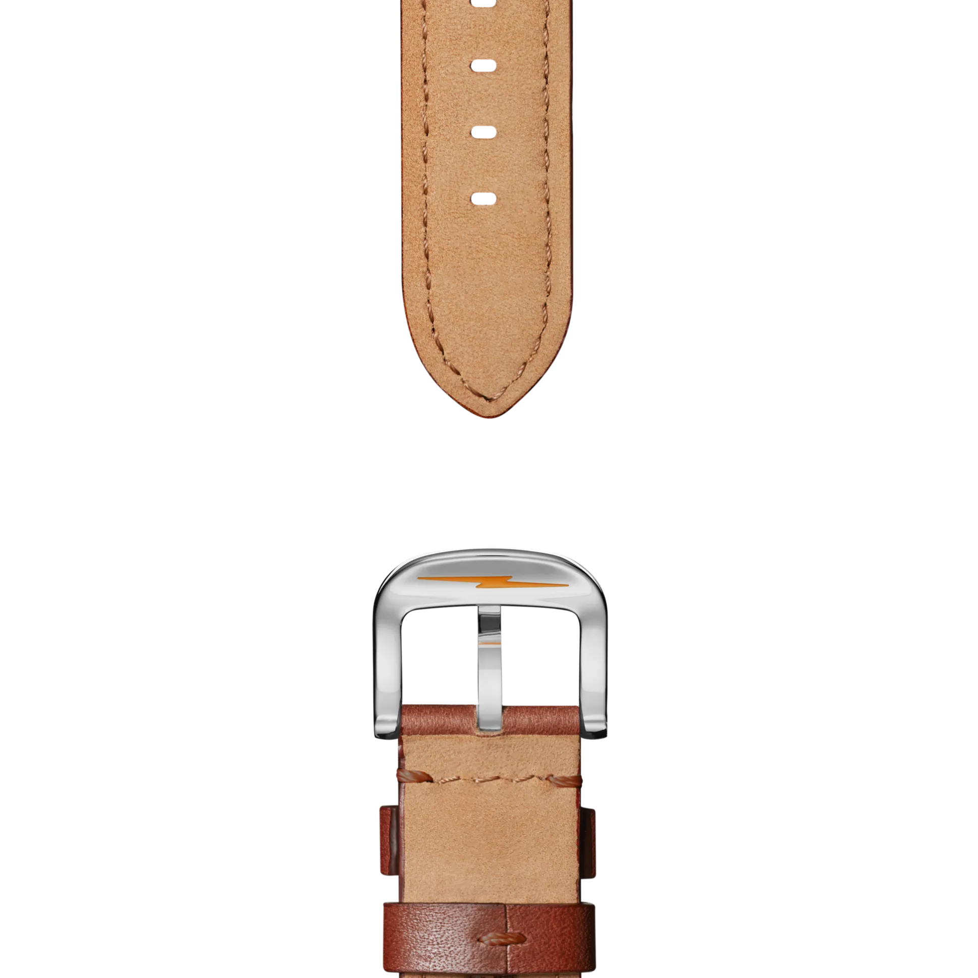 20mm Dark Cognac Leather Watch Strap