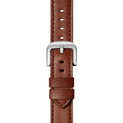 22mm Dark Cognac Leather Watch Strap