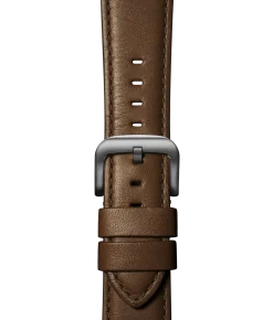 20mm Dark Nut Brown Leather Apple Watch Strap