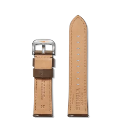 24mm Dark Nut Brown Leather Watch Strap