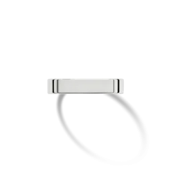 4mm Flat White Gold Band