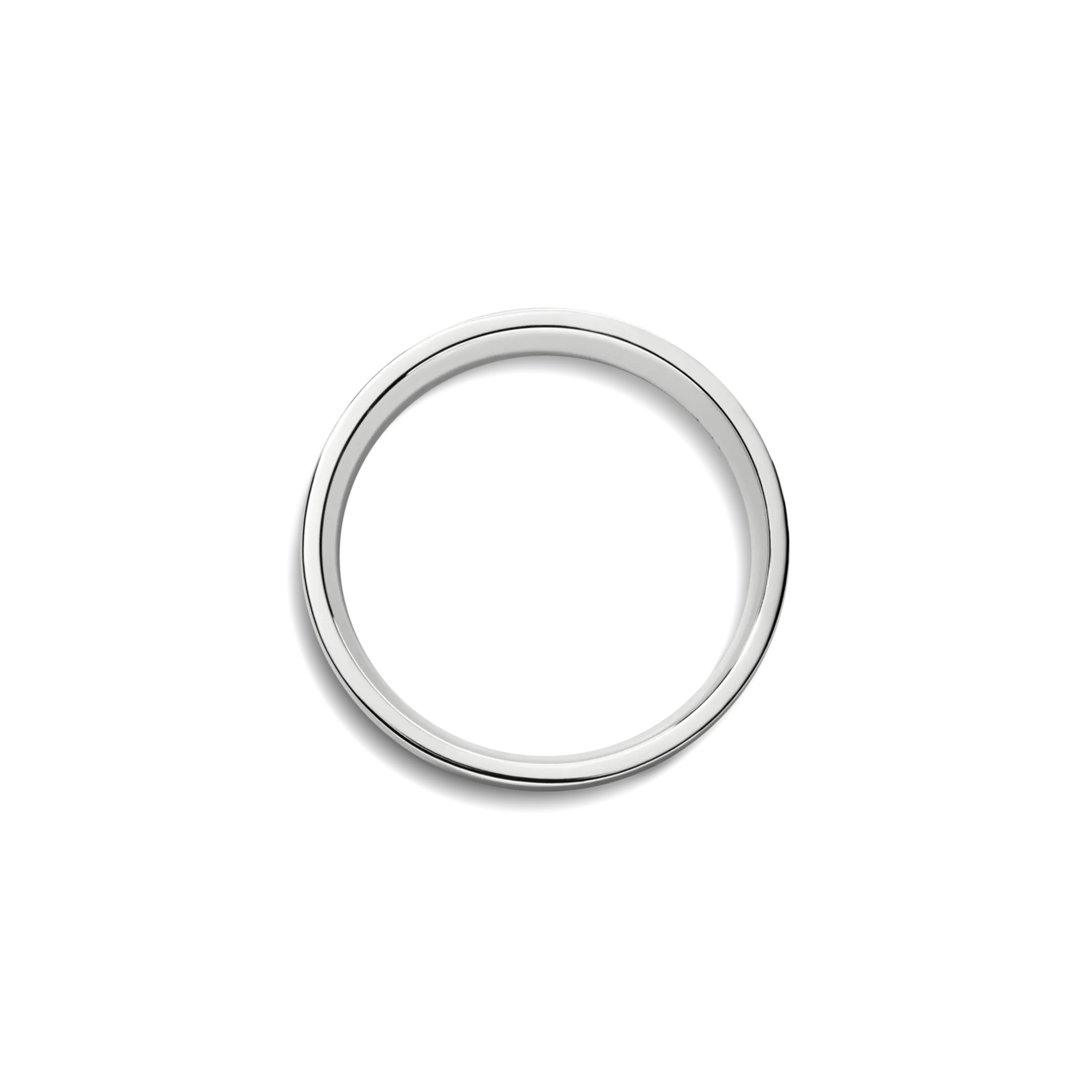 6mm Flat White Gold Band