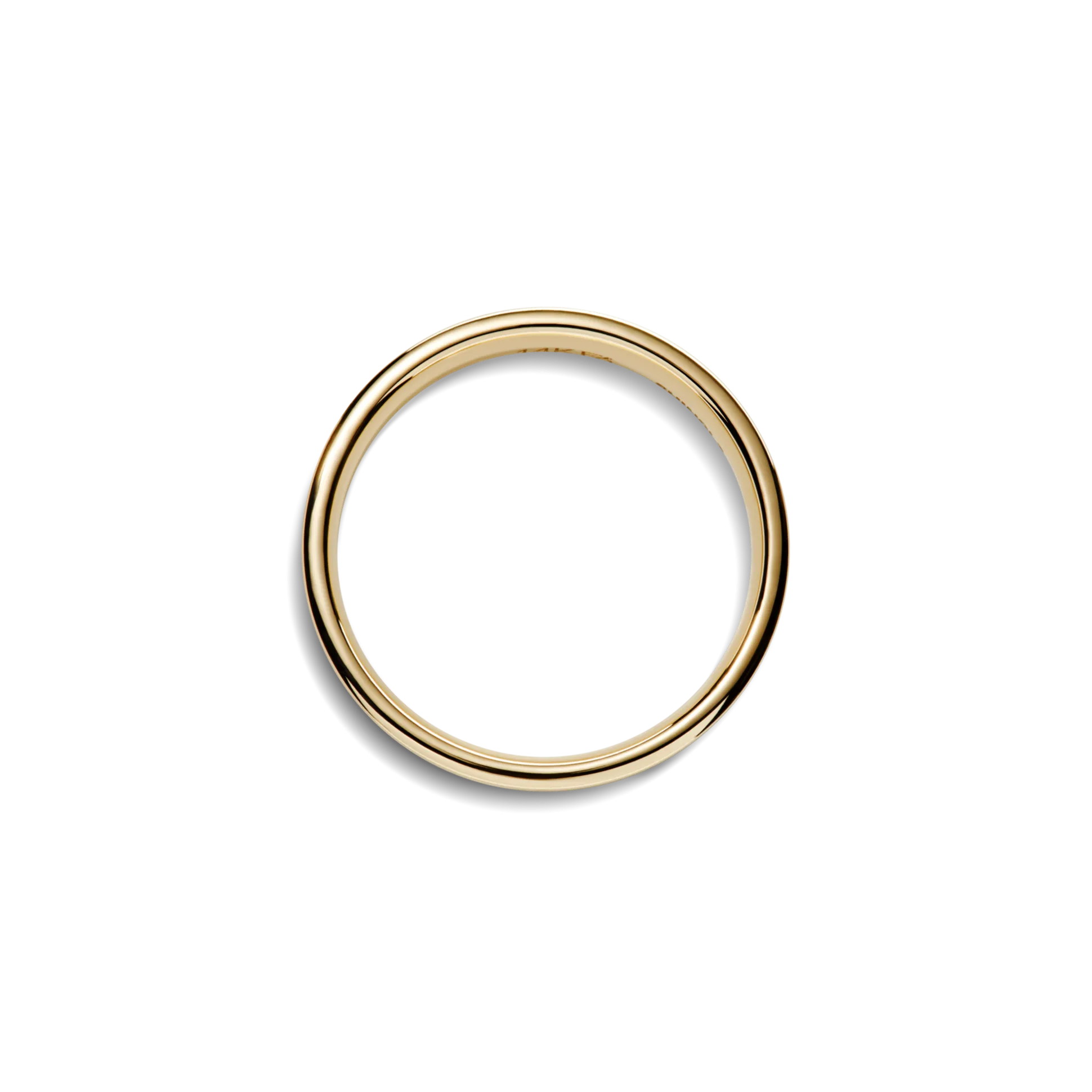 4mm Flat Yellow Gold Band