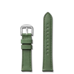 20mm Green Leather Watch Strap